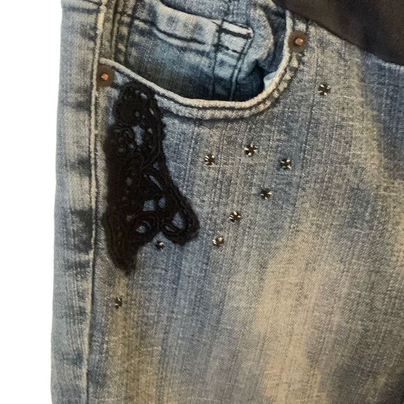 Pre Owned Womens American Star Maternity Jeans Sz Small Casual Comfort Hippie - Picture 5 of 14